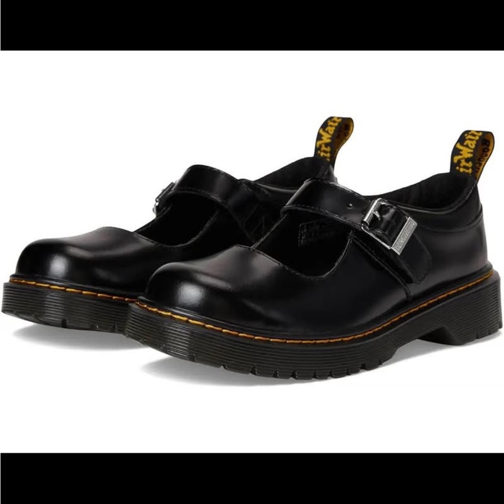 Dr. Martens Black Buckle Strap Shoes